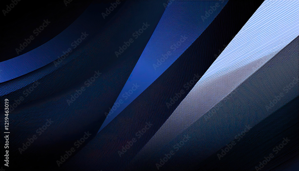 Aufkleber dynamic abstraction of dark blue and white in a modern minimalist design