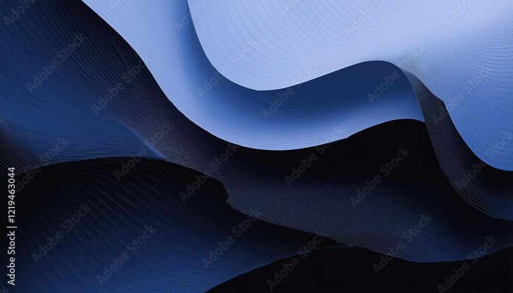 Aufkleber modern abstract web banner with flowing gradients and a dark blue color palette for digital designs