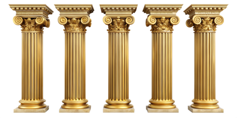 antique column isolated on white