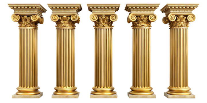 antique column isolated on white