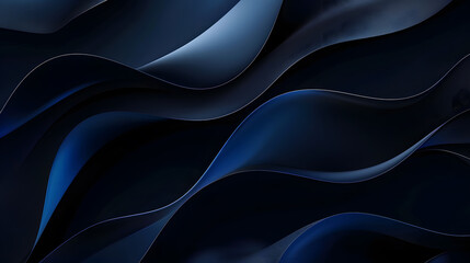 Fototapeta premium Gradient abstract background in shades of black and deep night blue, generative ai