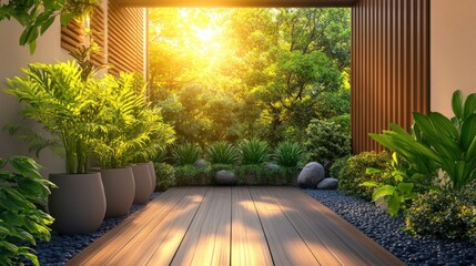 Serene Garden Patio: A Tranquil Outdoor Oasis