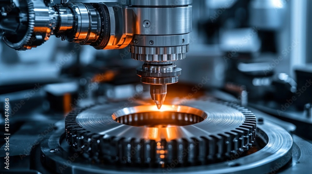 Poster robotic precision machining factory process