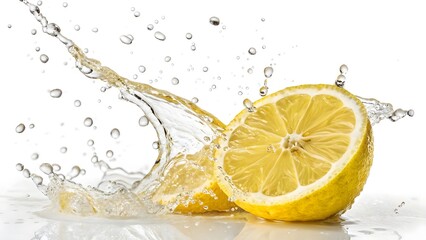 Vibrant Lemon Slice Splash Fresh, Zesty & Energetic Detail V1