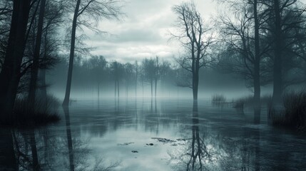 Fototapeta premium The impact of flooding causes, effects, and community responses to natural disasters