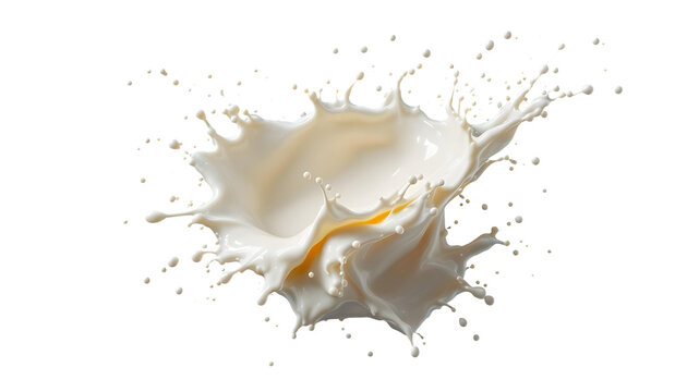 Salpicadura de leche o crema blanca. Imagen recortada