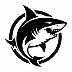 shark, fish, animal, sea, vector, cartoon, illustration, white, ocean, isolated, fin, water, predator, blue, danger, silhouette, underwater, dolphin, nature, teeth, dangerous, wildlife, marine, swimmi