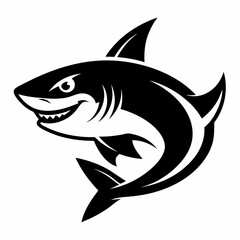 shark, fish, animal, sea, vector, cartoon, illustration, white, ocean, isolated, fin, water, predator, blue, danger, silhouette, underwater, dolphin, nature, teeth, dangerous, wildlife, marine, swimmi
