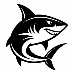 shark, fish, animal, sea, vector, cartoon, illustration, white, ocean, isolated, fin, water, predator, blue, danger, silhouette, underwater, dolphin, nature, teeth, dangerous, wildlife, marine, swimmi