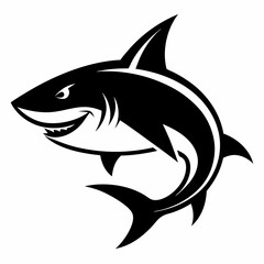 shark, fish, animal, sea, vector, cartoon, illustration, white, ocean, isolated, fin, water, predator, blue, danger, silhouette, underwater, dolphin, nature, teeth, dangerous, wildlife, marine, swimmi