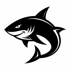 shark, fish, animal, sea, vector, cartoon, illustration, white, ocean, isolated, fin, water, predator, blue, danger, silhouette, underwater, dolphin, nature, teeth, dangerous, wildlife, marine, swimmi