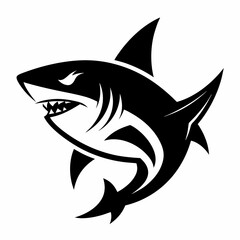 shark, fish, animal, sea, vector, cartoon, illustration, white, ocean, isolated, fin, water, predator, blue, danger, silhouette, underwater, dolphin, nature, teeth, dangerous, wildlife, marine, swimmi