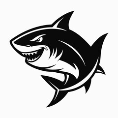 shark, fish, animal, sea, vector, cartoon, illustration, white, ocean, isolated, fin, water, predator, blue, danger, silhouette, underwater, dolphin, nature, teeth, dangerous, wildlife, marine, swimmi