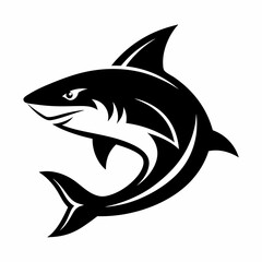 shark, fish, animal, sea, vector, cartoon, illustration, white, ocean, isolated, fin, water, predator, blue, danger, silhouette, underwater, dolphin, nature, teeth, dangerous, wildlife, marine, swimmi