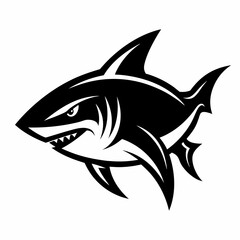 shark, fish, animal, sea, vector, cartoon, illustration, white, ocean, isolated, fin, water, predator, blue, danger, silhouette, underwater, dolphin, nature, teeth, dangerous, wildlife, marine, swimmi