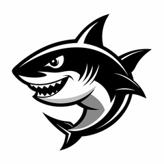 shark, fish, animal, sea, vector, cartoon, illustration, white, ocean, isolated, fin, water, predator, blue, danger, silhouette, underwater, dolphin, nature, teeth, dangerous, wildlife, marine, swimmi