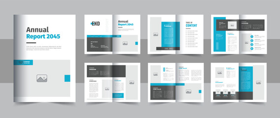 Modern annual report brochure layout, company annual report brochure or business magazine brochure leaflet layout