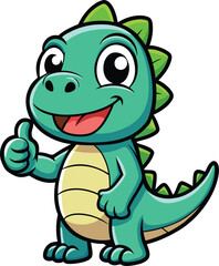 Fototapeta premium Thumbs Up Dino