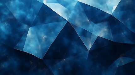 Abstract Blue Crystal Facet Background Texture