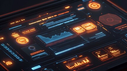 Sales enablement tools depicted glowing interfaces and vibrant interactive graphs showcasing the digital platforms that empower sales teams with realtime insights and actionable data