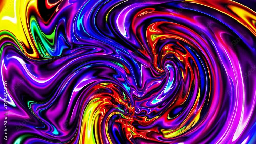 Aufkleber abstract colorful swirling pattern with vivid neon shades, dynamic motion. artistic visual concept