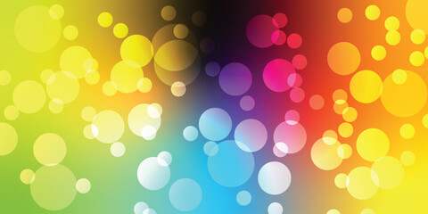 Colorful bokech, circles, abstract background bokeh effects in various colors design. Vector illustration