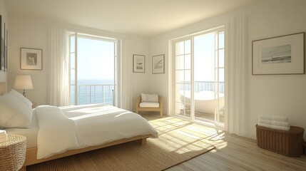 Coastal bedroom sunrise ocean view (2)