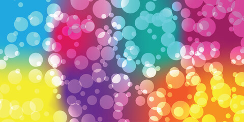 Colorful bokech, circles, abstract background bokeh effects in various colors design. Vector illustration