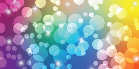 Colorful bokech, circles, abstract background bokeh effects in various colors design. Vector illustration