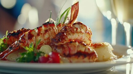 Elegant Seafood Dishes with Seasonal Vegetables