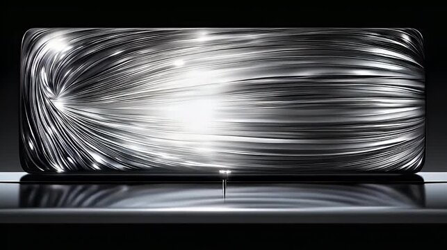 Abstract silver lines, dark background, stage, spotlight