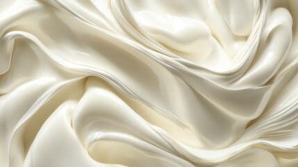 Obraz premium Creamy Swirls: An Abstract Study in Off-White