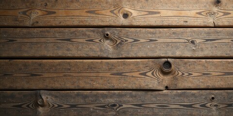 Naklejka premium Rich Brown Wooden Planks Displaying Natural Grain and Knots, Ideal for Rustic Backgrounds or Textures