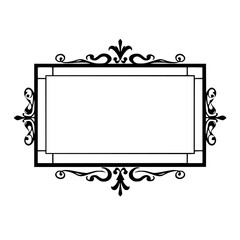 Elegant Ornamental Frame: Vintage Classic Border Design. Perfect for Decorations, Templates, and Backgrounds.  High-resolution vector graphic.
