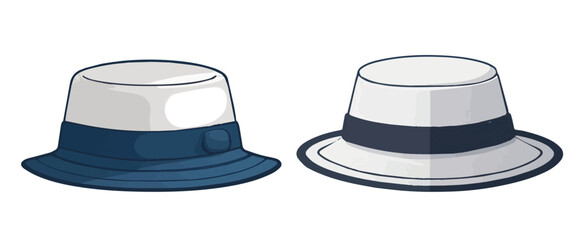 Hat set vector illustration on white background.