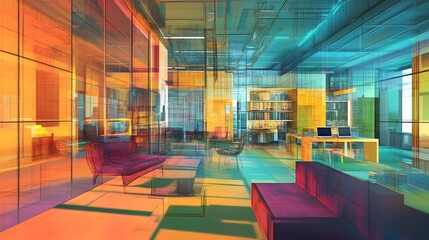 Vibrant rendering of business incubators showcasing mentoring programs funding opportunities collaborative spaces resources available for startups and emerging businesses