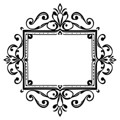 Ornate Frame Design: Vintage Flourish Border, Classic Decorative Element for Elegant Projects