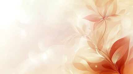 Abstract Floral Design with Soft Peach and Orange Hues