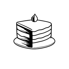 A delectable slice of layered cake, a delightful dessert, perfect for birthdays and celebrations. Indulge in the sweetness and creamy layers of this irresistible treat.