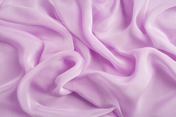 Obraz premium Elegant Soft Lavender Chiffon Fabric Flowing Gently Across a Smooth Surface With a Lightweight and Slightly Sheer Texture