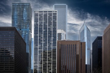Fototapeta premium Chicago downtown buildings