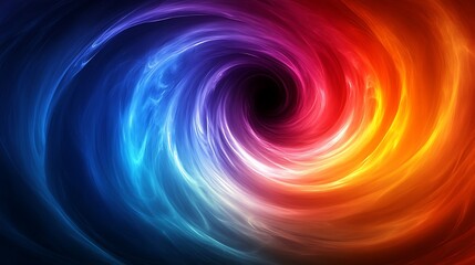 Abstract Swirling Colors Forming A Vortex