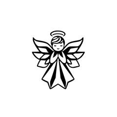 A Serene Angel in Prayer: A Symbol of Faith, Hope, and Peace. This elegant design captures the essence of spiritual devotion and heavenly grace.