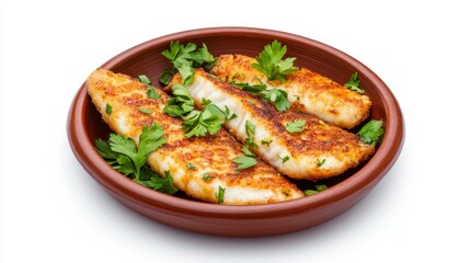 Crispy Pan-Fried Fish Fillet - Delicious pan-fried fish fillets, crispy and golden brown, served with fresh parsley. Perfect for a healthy and flavorful meal.