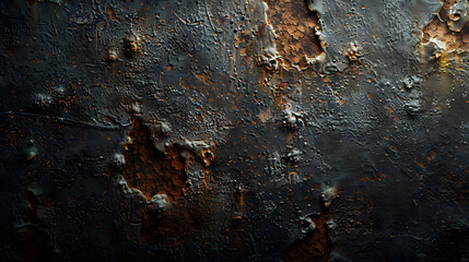 Obraz premium Grunge metal texture, high-resolution close-up, generative ai