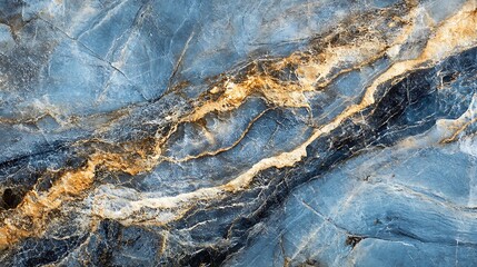 Abstract Blue and Gold Marble Texture: A Stunning Natural Stone Background