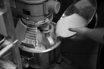 Stand Mixer in Use
