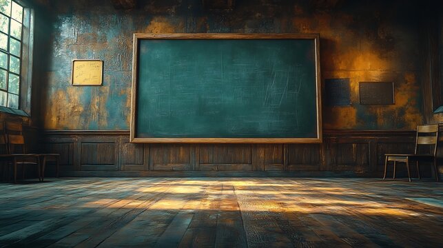 A surreal artwork of a chalkboard transforming into a digital screen