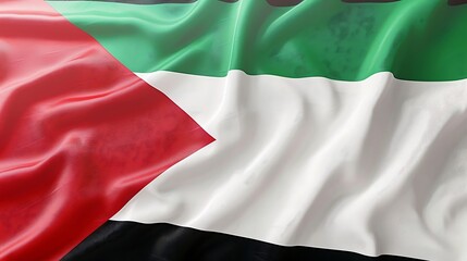 waving Palestine flag. Flag of Palestine waving on the wind.