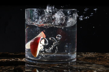 Fruit Splashing in a Glass